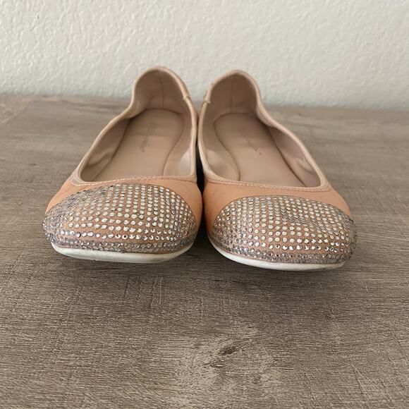 BCBGeneration Womens Agatha Pink Leather Round Toe Slip On Ballet Flats Shoes 7B - Picture 5 of 11